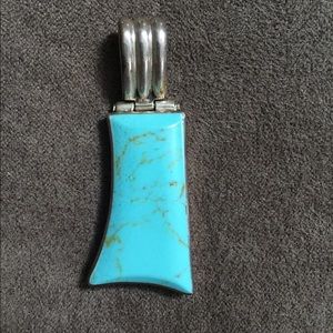 Sterling silver turquoise pendant