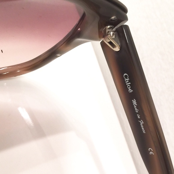 Chloe Gray Tortoise cat eyes sunglasses main image 4