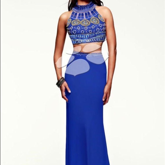Sherri Hill two- piece embellished prom dress