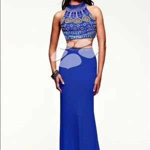 Sherri Hill two- piece embellished prom dress