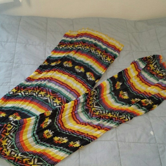 Tribal Print Rainbow Scarf