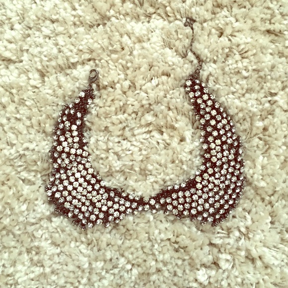 Crystal Peter Pan collar necklace BCBG