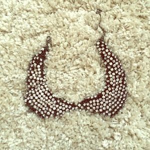 Crystal Peter Pan collar necklace BCBG