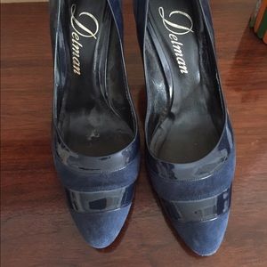 Delman blue heels