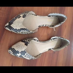 Snake print flats