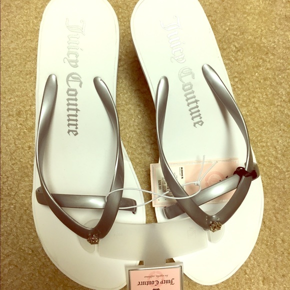 NWT Juicy Couture wedged flip flops