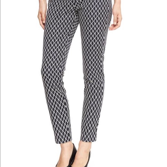 black and white ankle pants