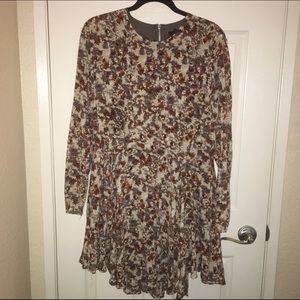 Brown H&M long sleeve dress