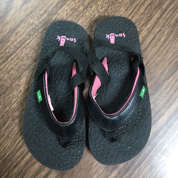 Sanuk flip flops toddler 8-9