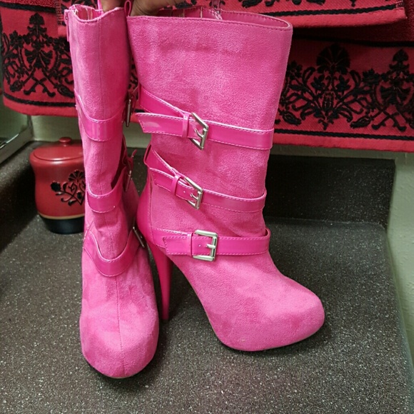 Brand new pink boots.