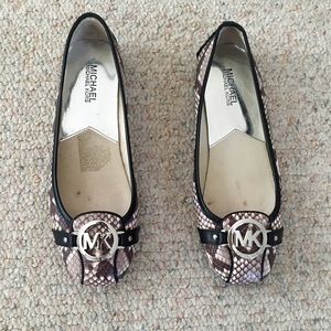 Michael Kors snake skin flats
