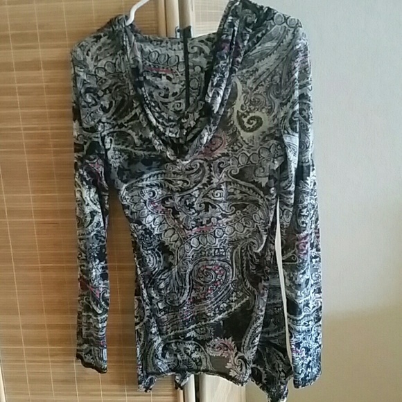 Multi colored hoodie with rhinestones on the front - Picture 3 of 3