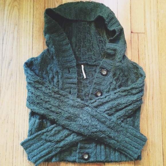 Free People Hooded Cardigan