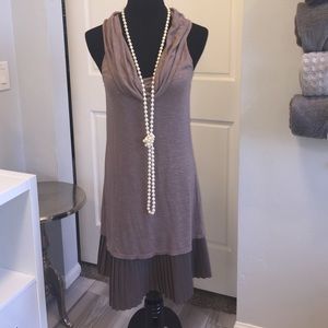 Free People Cowl neck and pleated dress