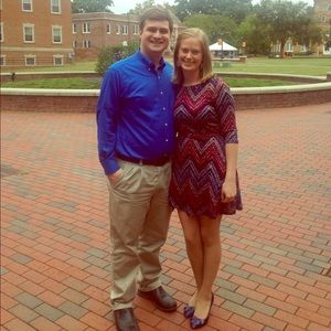 Multicolor chevron dress