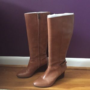 SALE - Lauren Ralph Lauren "Tia" Tan wedge Boots