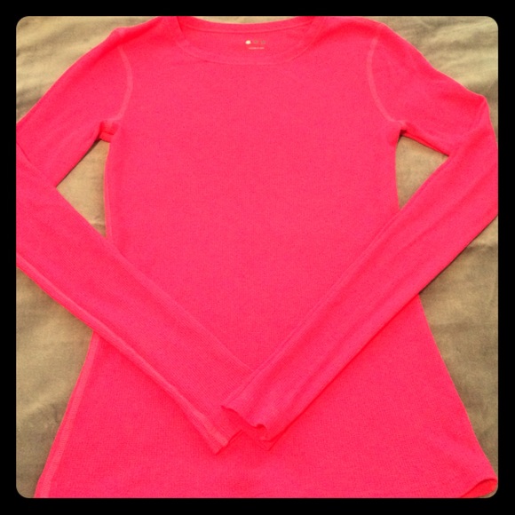 Pink Long-Sleeve Thermal Top Size S