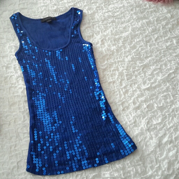 Express sequin tank top
