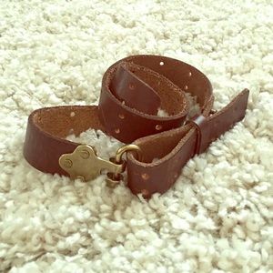 Brown leather belt