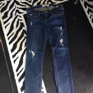 Hollister skinny ripped jeans size 9L
