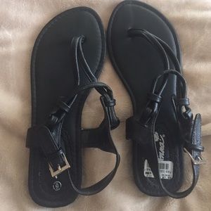 Black Strap Sandals