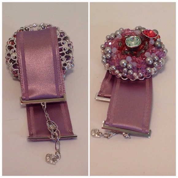Swarovski Silk Ribbon Crystal Bracelet - Picture 6 of 11
