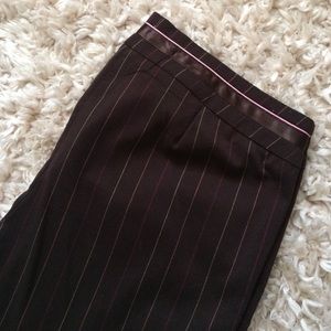Speechless Pants - Brown Trousers with Pink and Yellow Pinstripes Speechless Pants - Brown Trousers with Pink and Yellow Pinstripes