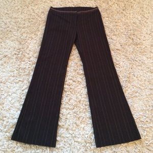 Speechless Pants - Brown Trousers with Pink and Yellow Pinstripes Speechless Pants - Brown Trousers with Pink and Yellow Pinstripes
