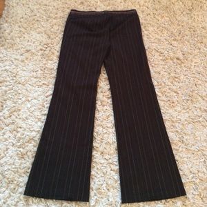 Speechless Pants - Brown Trousers with Pink and Yellow Pinstripes Speechless Pants - Brown Trousers with Pink and Yellow Pinstripes