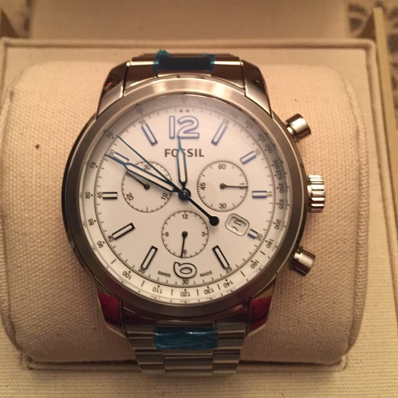 SWISS MADE CHRONOGRAPH STAINLESS STEEL WATCH - Picture 1 of 2