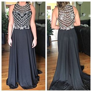 Black prom dress size 10