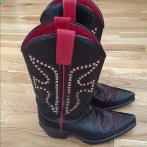 Frye "Daisy Duke" Leather Cowboy Boots #77780