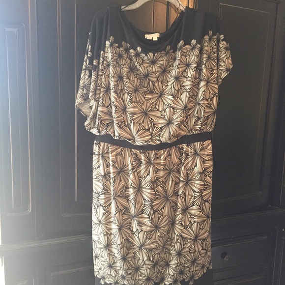 Black & white floral dress.