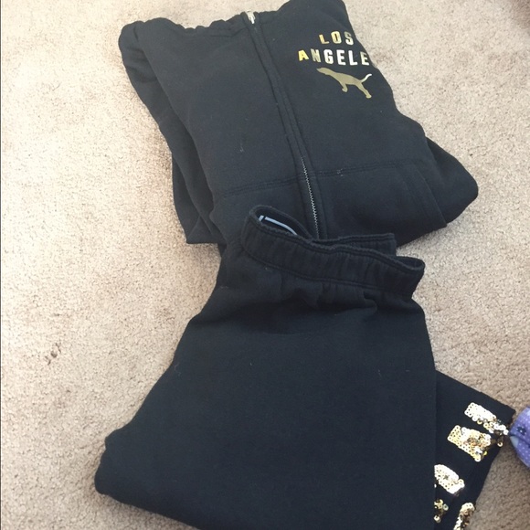 Pink old Angeles jogger set