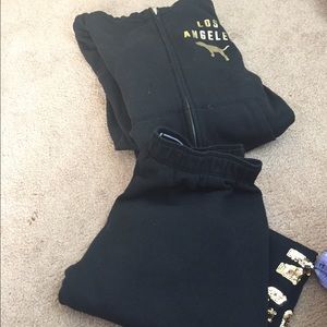 Pink old Angeles jogger set