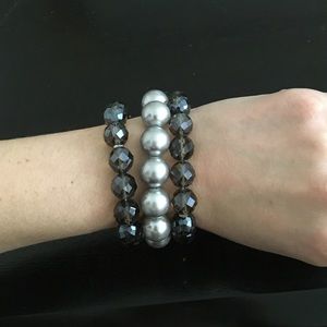 Ann Taylor Three-Piece Breaded Bracelet Set