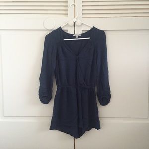 Navy blue romper.