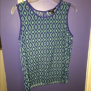 Aztec printed tank top/blouse