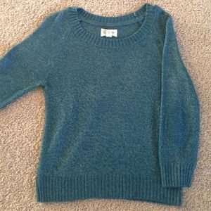 Metallic 3/4 Sleeve Sweater