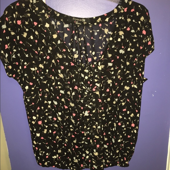 Black blouse with tie in front