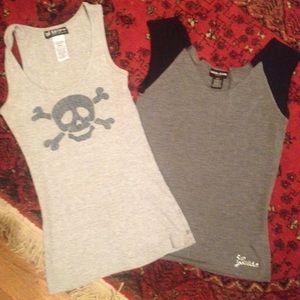 2 for $15!! Super cute Guess tee and skull tank