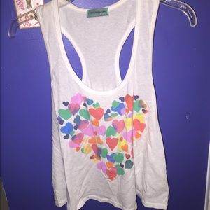 Racer back heart tank top