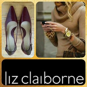 Liz Claiborne maroon flex heels