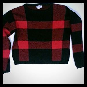 ☆HP Casual Cool 4/4☆ Vintage Plaid Cropped Sweater