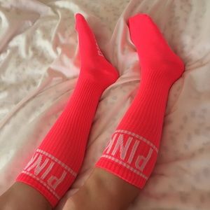 PINK hot pink socks