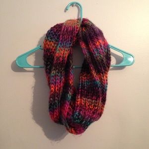 Multi colored infinity scarf