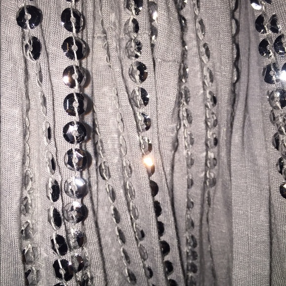 Gray/sequins infinity scarf