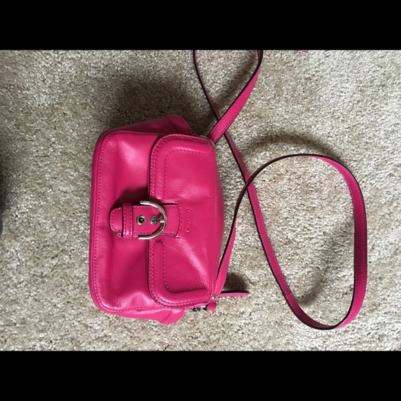 Hot pink Coach cross body