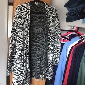 Aztec print cardigan