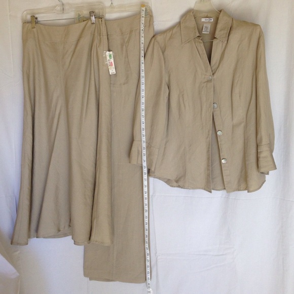 Three-piece linen set